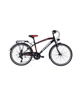 Vélo enfant STORM 22" 6 vit. noir/rouge 2021