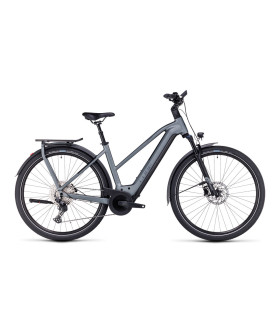 Vélo Tout Chemin électrique Cube Kathmandu Hybrid Pro 750 flashgrey'n'metal Trapeze 2023