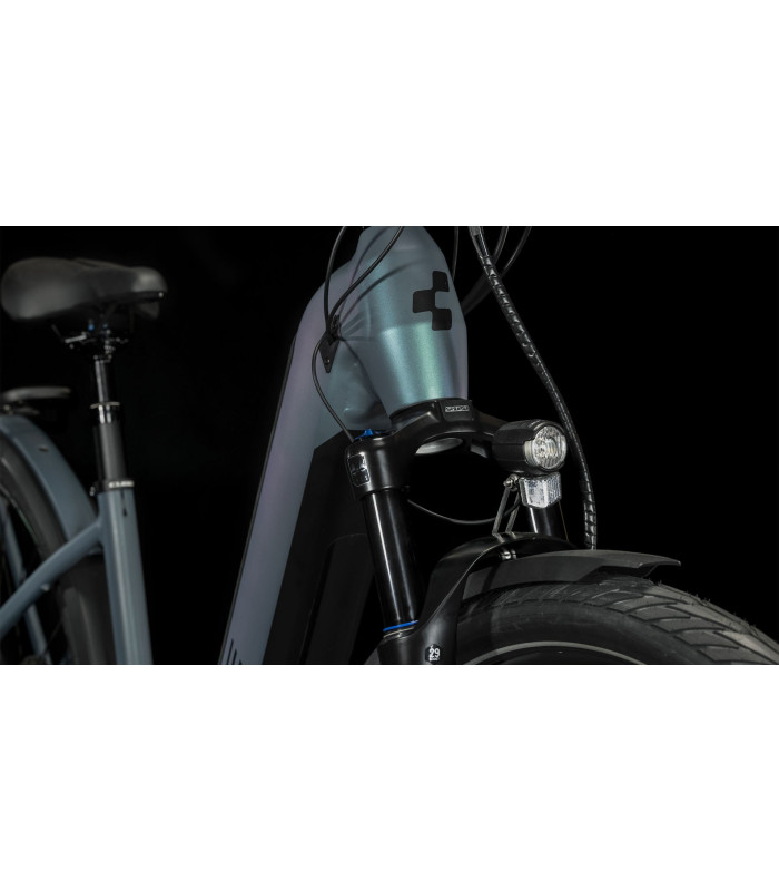 Vélo Tout Chemin électrique Cube Kathmandu Hybrid ABS 750 smaragdgrey'n'blue 2023