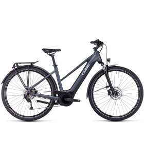 Vélo électrique Cube Touring Hybrid ONE 500 Trapeze grey'n'white 2024