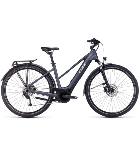 Vélo électrique Cube Touring Hybrid ONE 625 Trapeze grey'n'white 2024