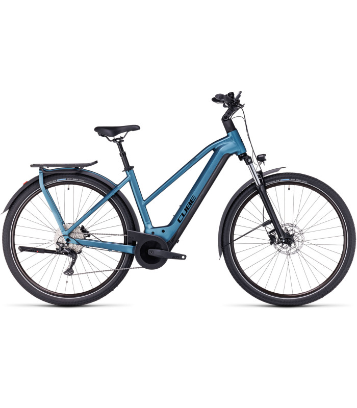 Vélo Tout Chemin électrique Cube Kathmandu Hybrid ONE 750 Trapeze blue'n'black 2024