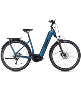 Vélo Tout Chemin électrique Cube Kathmandu Hybrid ONE 750 Easy Entry blue'n'black 2024