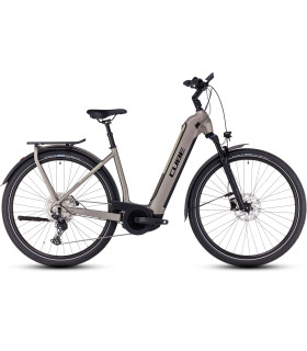 Vélo Tout Chemin électrique Cube Kathmandu Hybrid Pro 750 Easy Entry flashstone'n'black 2024