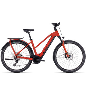 Vélo Tout Chemin électrique Cube Kathmandu Hybrid EXC 750 Trapeze red'n'black 2024