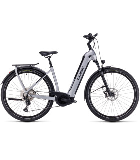 Vélo Tout Chemin électrique Cube Kathmandu Hybrid SLX 750 Easy Entry polarsilver'n'black 2024