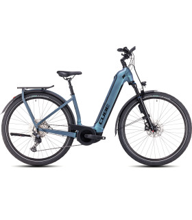 Vélo Tout Chemin électrique Cube Kathmandu Hybrid ABS 750 Easy Entry smaragdgrey'n'blue 2024