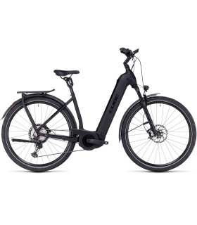 Vélo Tout Chemin électrique Cube Kathmandu Hybrid SLT 750 Easy Entry black'n'metal 2024