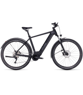 Vélo Tout Chemin électrique Cube Nuride Hybrid Pro 750 Allroad black'n'metal 2024