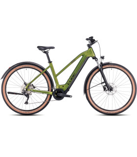Vélo Tout Chemin électrique Cube Nuride Hybrid Pro 625 Allroad Trapeze shinymoss'n'black 2024