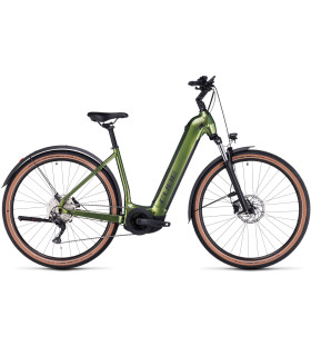 Vélo Tout Chemin électrique Cube Nuride Hybrid Pro 625 Allroad Easy Entry shinymoss'n'black 2024