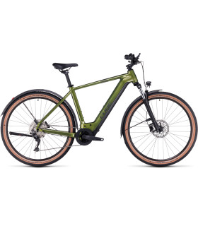 Vélo Tout Chemin électrique Cube Nuride Hybrid Pro 750 Allroad shinymoss'n'black 2024