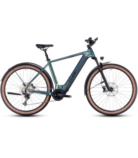 Vélo Tout Chemin électrique Cube Nuride Hybrid SLX 750 Allroad verde'n'black 2024