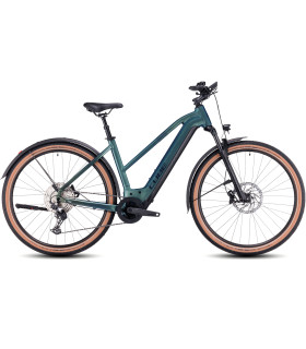 Vélo Tout Chemin électrique Cube Nuride Hybrid SLX 750 Allroad Trapeze verde'n'black 2024