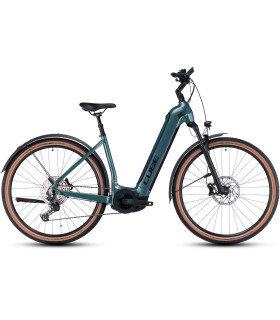 Vélo Tout Chemin électrique Cube Nuride Hybrid SLX 750 Allroad Easy Entry verde'n'black 2024