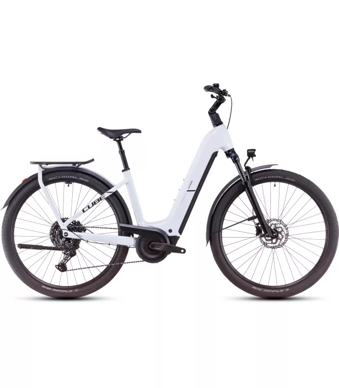 Vélo Tout Chemin électrique Cube Kathmandu Hybrid ONE polarwhite'n'black - Easy Entry 2025