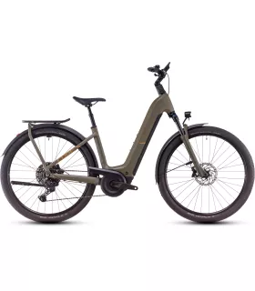 Vélo Tout Chemin électrique Cube Kathmandu Hybrid Pro dustyolive'n'gold - Easy Entry 2025