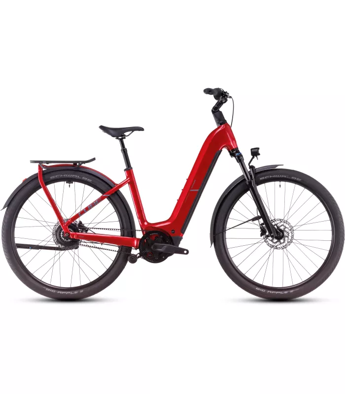 Vélo Tout Chemin électrique Cube Kathmandu Hybrid Comfort Pro electricred'n'red - Easy Entry 2025
