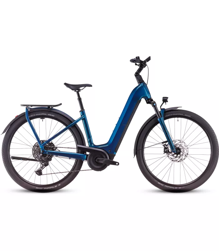 Vélo Tout Chemin électrique Cube Kathmandu Hybrid EX electricblue'n'chrome - Easy Entry 2025
