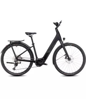 Vélo Tout Chemin électrique Cube Kathmandu Hybrid C:62 SLX 400X carbon'n'black - Easy Entry 2025