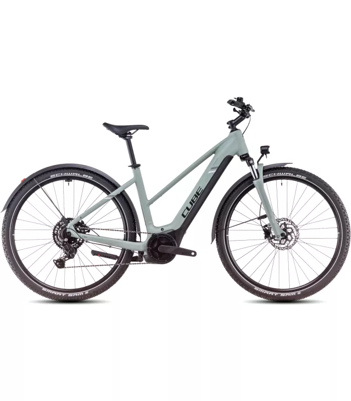 Vélo Tout Chemin électrique Cube Nuride Hybrid Performance 625 Allroad swampgrey'n'black - Trapeze 2025