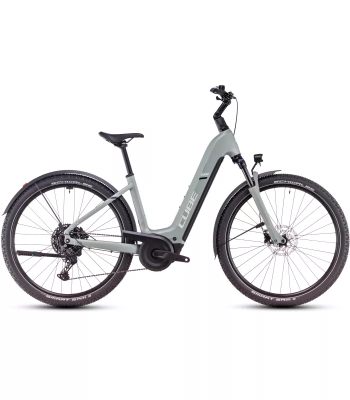 Vélo Tout Chemin électrique Cube Nuride Hybrid Pro Allroad pistachio'n'stonegrey - Easy Entry 2025