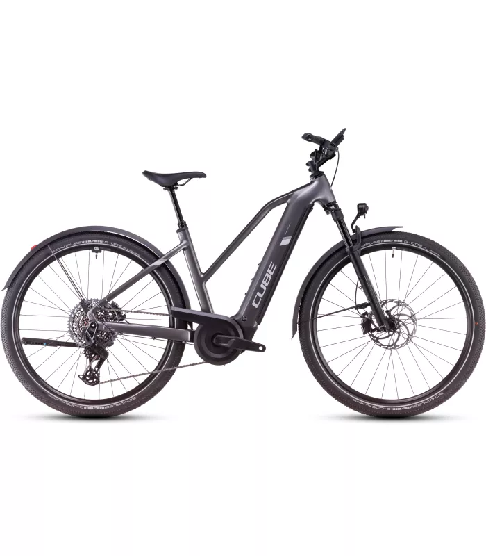 Vélo Tout Chemin électrique Cube Nuride Hybrid SLT Allroad graphite'n'fossil - Trapeze 2025