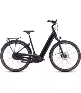 Vélo électrique Cube Supreme Hybrid Comfort SLX 625 black'n'metal - Easy Entry 2025