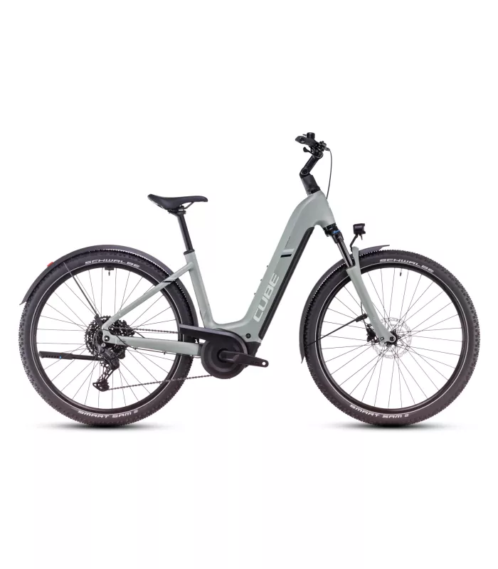 Vélo Tout Chemin électrique Cube Nuride Hybrid Pro Allroad pistachio'n'stonegrey - Easy Entry 2025