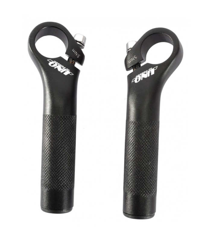 Bar end / prolongateurs alu noir LG110MM 