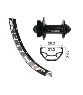 Roue avant 26X1.9 XLC 6 TR.NR, AXE 15 32L D 