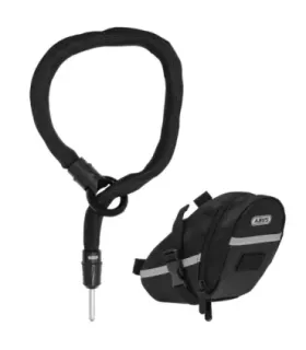Antivol Abus U + CHAINE 100 CM + SACOCHE 