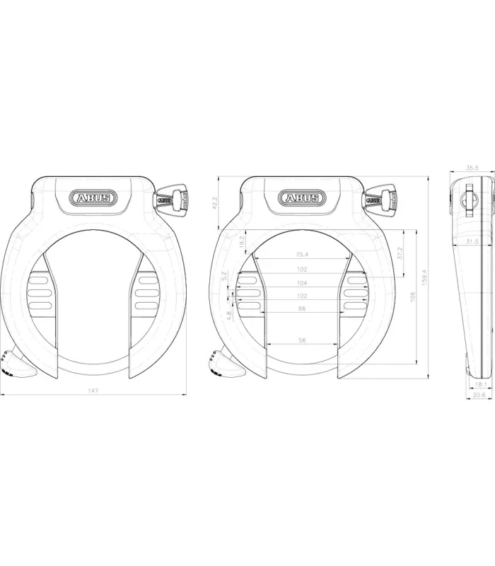 Antivol Abus PRO AMPARO 4750S R black