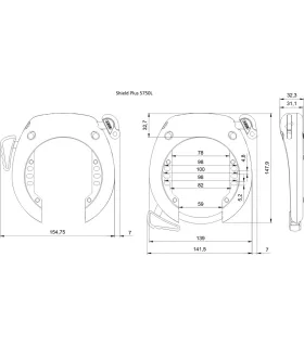 Antivol Abus SHIELD™ Plus 5750L R black ka. OneKey