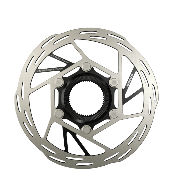 Disque de frein SRAM PACELINE CENTERLOCK ARRONDI ARGENT / NOIR 140MM