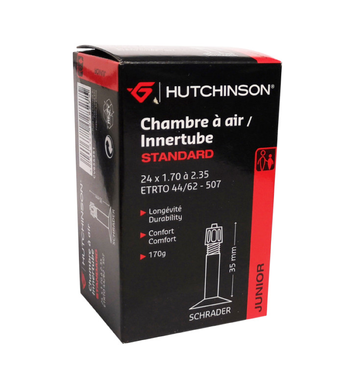 Chambre à air Hutchinson 24 x 1.7/2.3 schrader 40mm