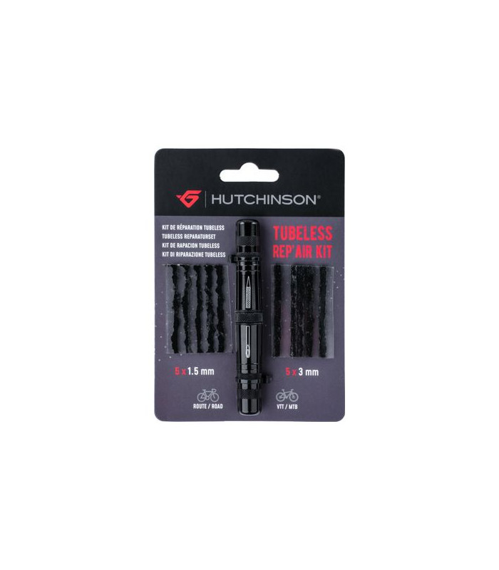 Kit de Réparation Tubeless Hutchinson Outil + 10 Mèches
