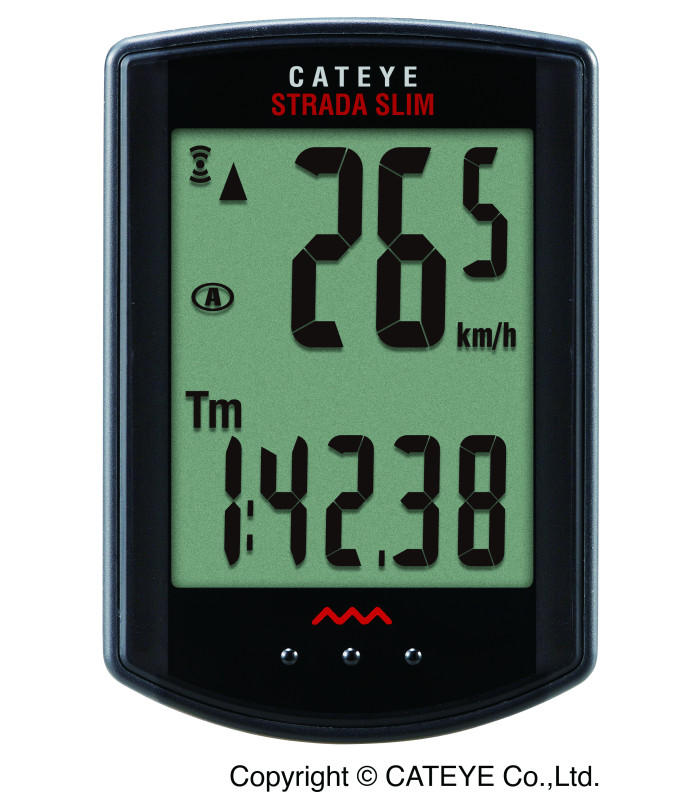 Compteur Vélo CatEye Strada Slim Sensor Black