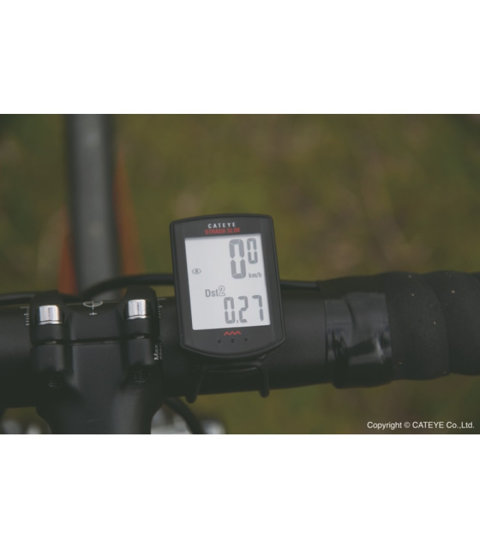 Compteur Vélo CatEye Strada Slim Sensor Black