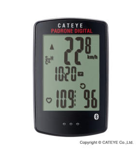 Compteur Vélo CatEye Padronne Digital Wireless CC-PA400B avec Capteur Vitesse/Cadence Bluetooth