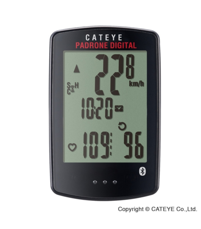 Compteur Vélo CatEye Padronne Digital Wireless CC-PA400B avec Capteur Vitesse/Cadence Bluetooth