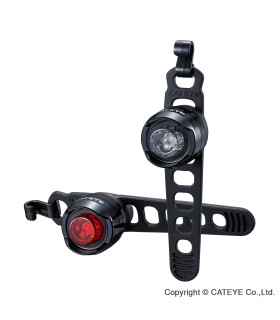 Éclairage Vélo CatEye Orb Avant & Arrière Set Noir Poli