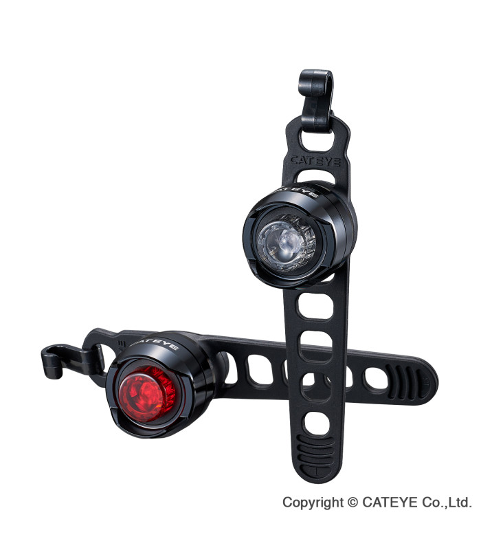 Éclairage Vélo CatEye Orb Avant & Arrière Set Noir Poli