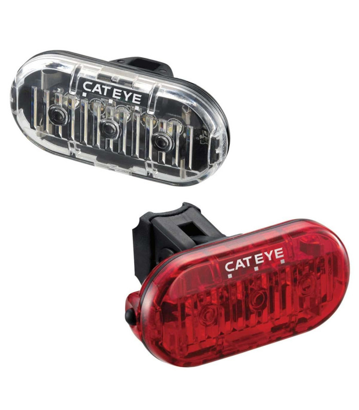 Éclairage Vélo CatEye Omni 3 Avant & Arrière Set Piles AAA