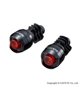 CatEye Éclairage Orb Bar End Set Noir Poli