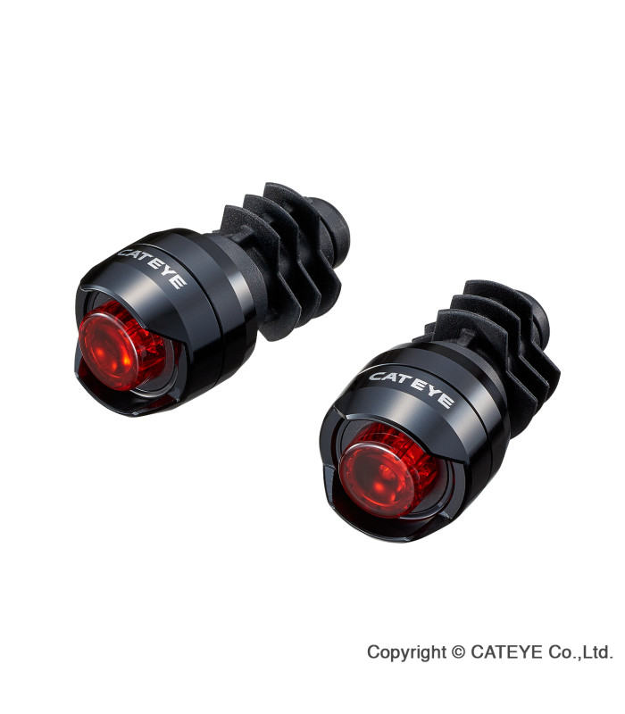 CatEye Éclairage Orb Bar End Set Noir Poli
