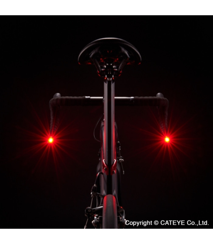 CatEye Éclairage Orb Bar End Set Noir Poli