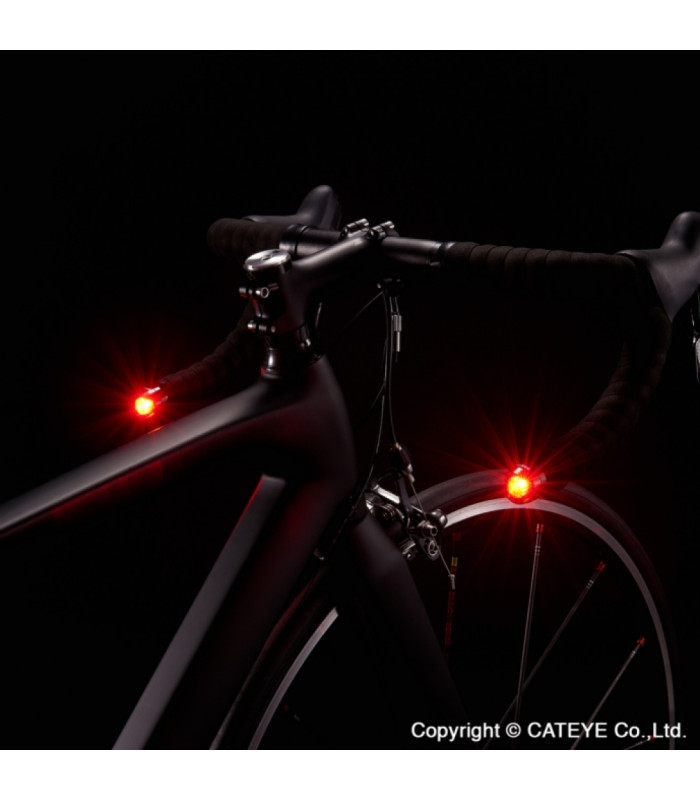 CatEye Éclairage Orb Bar End Set Noir Poli