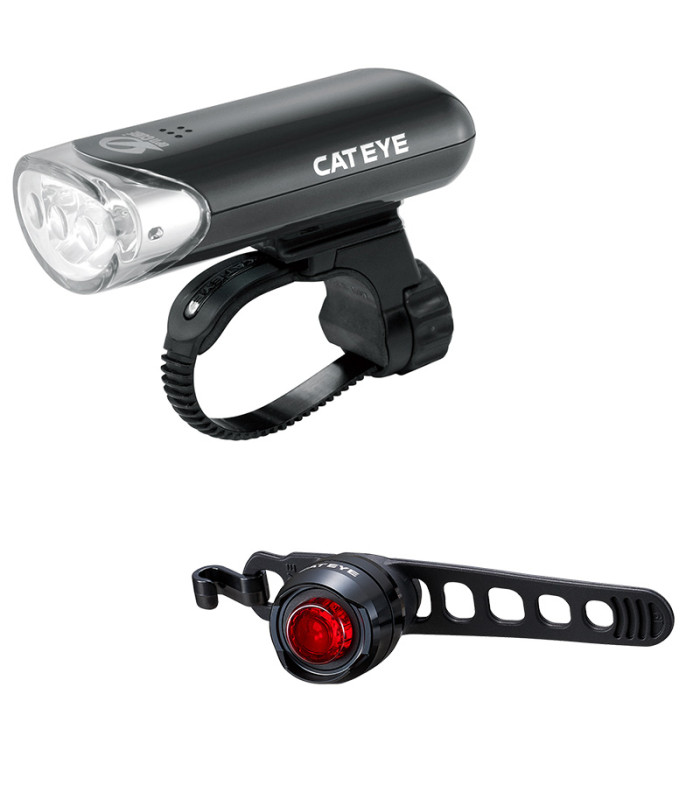 Set Éclairage Avant EL135 et Arrière Orb Piles CatEye