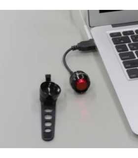 Éclairage Vélo CatEye Orb Rechargeable Avant/Arrière Noir Poli